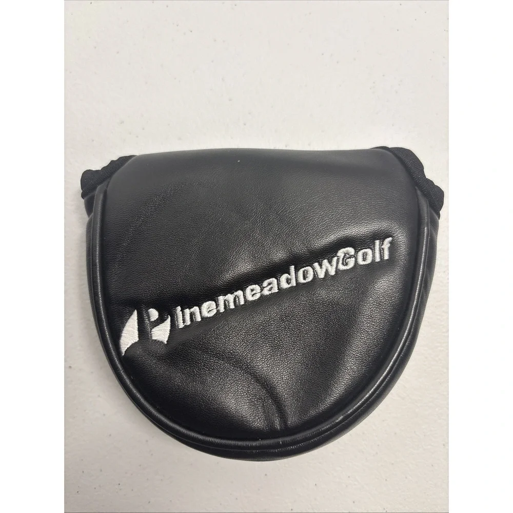New Pinemeadow Mallet Style Putter Headcover Black /w White Stitching Right Hand